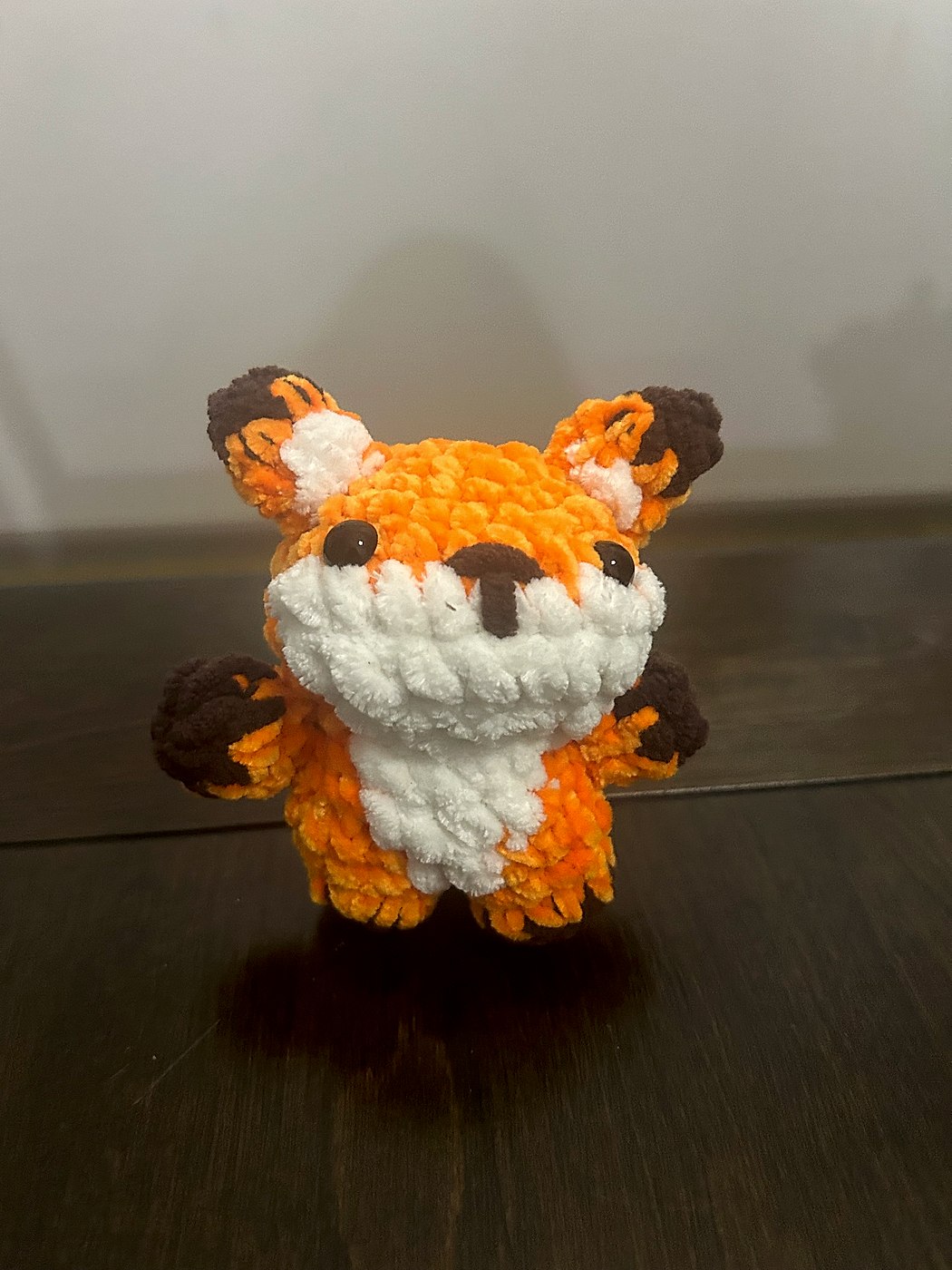 Handmade crochet fox